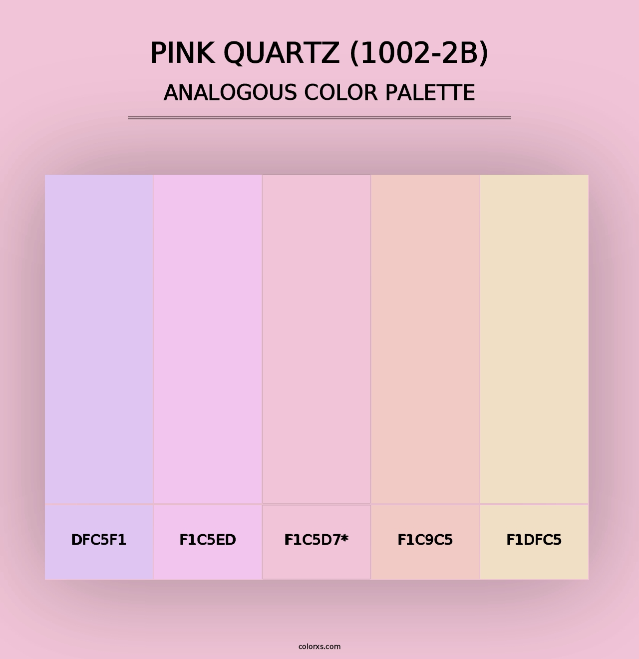 Pink Quartz (1002-2B) - Analogous Color Palette