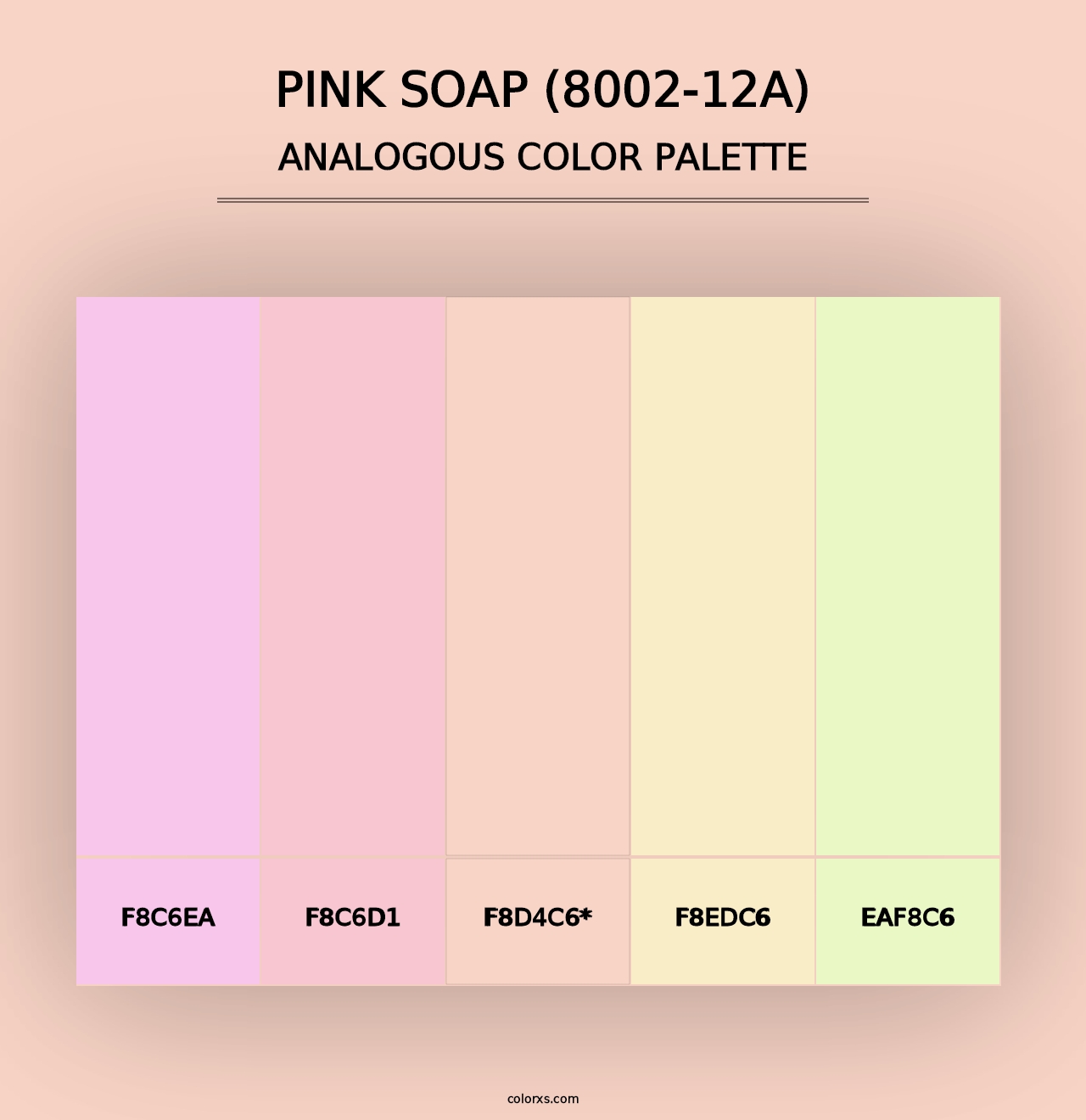 Pink Soap (8002-12A) - Analogous Color Palette