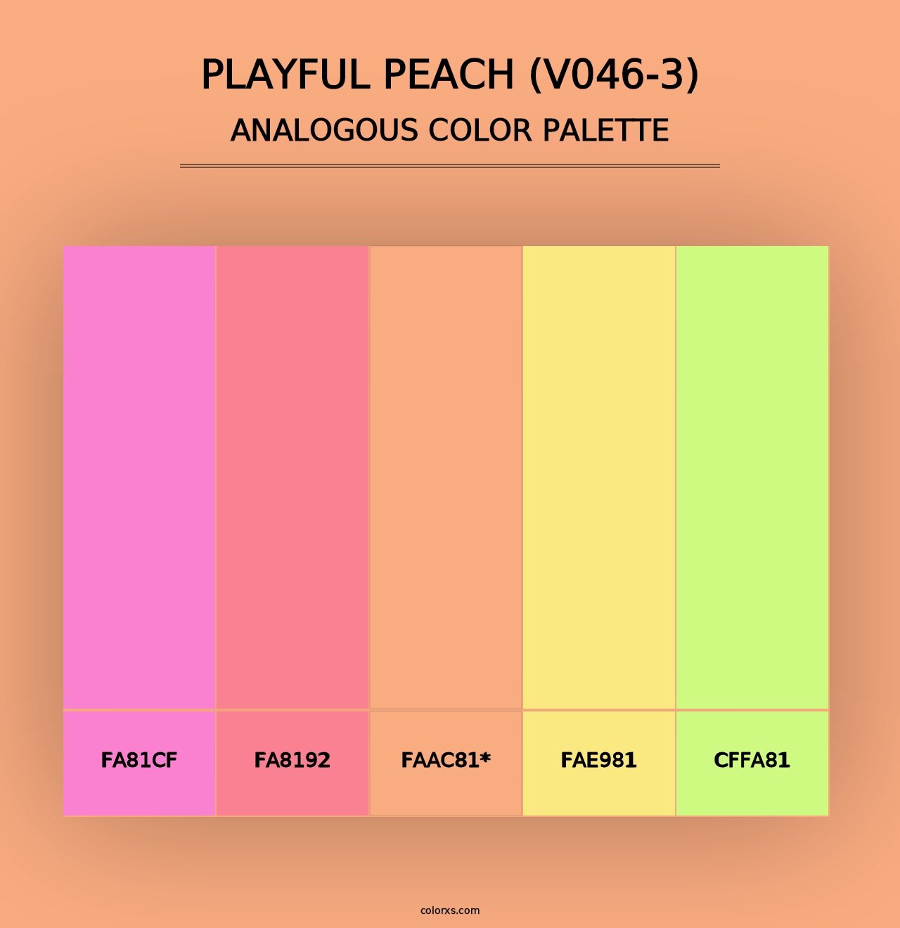 Playful Peach (V046-3) - Analogous Color Palette