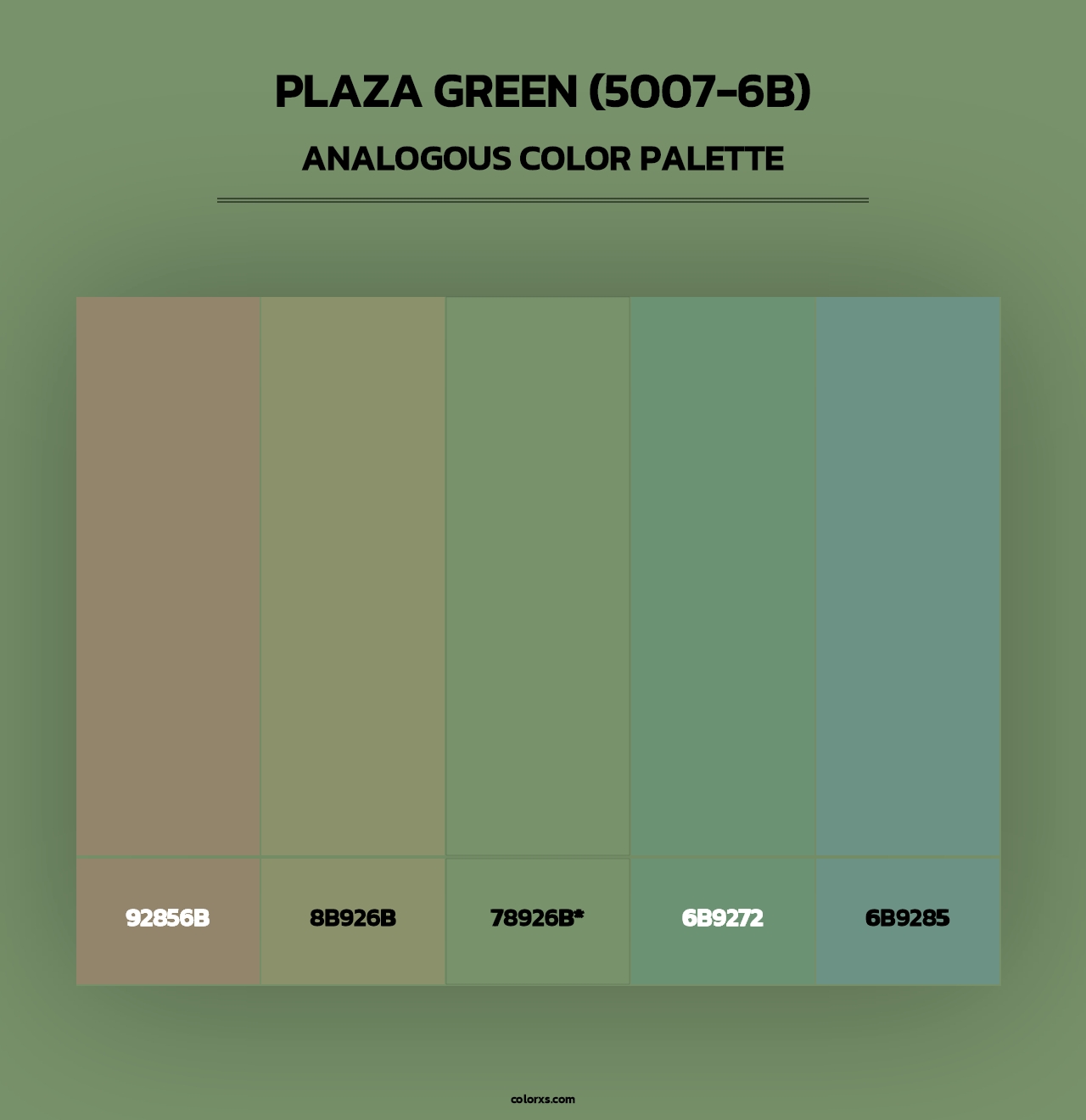 Plaza Green (5007-6B) - Analogous Color Palette