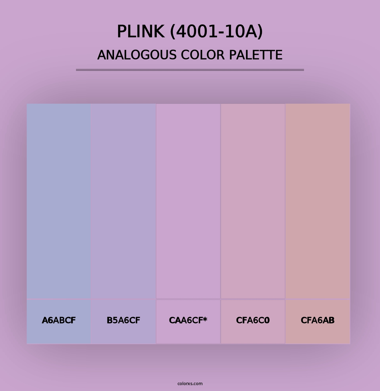 Plink (4001-10A) - Analogous Color Palette