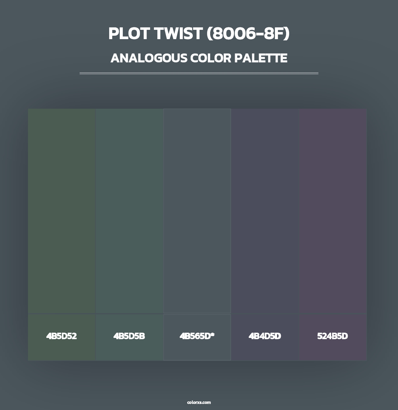 Plot Twist (8006-8F) - Analogous Color Palette