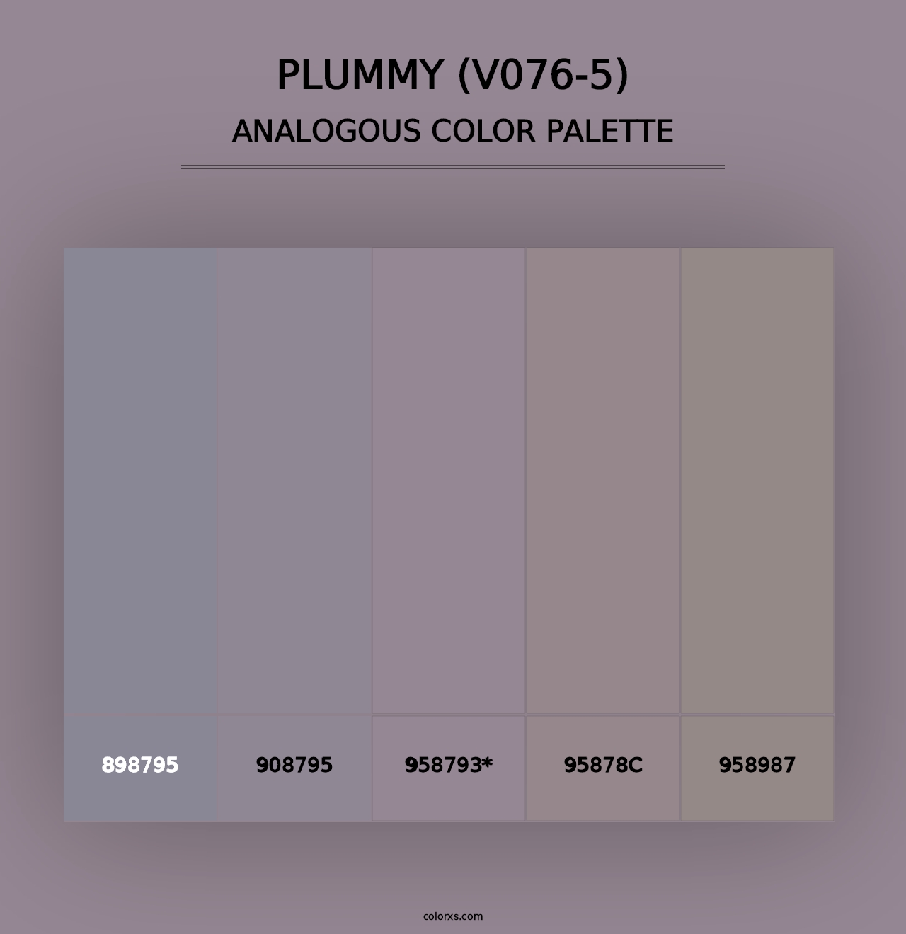 Plummy (V076-5) - Analogous Color Palette