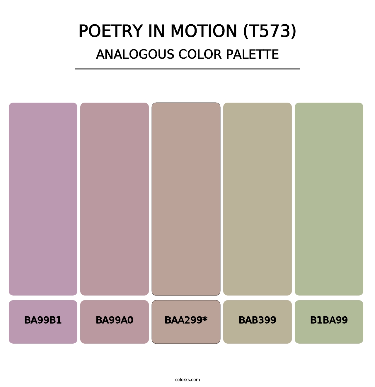 Poetry in Motion (T573) - Analogous Color Palette