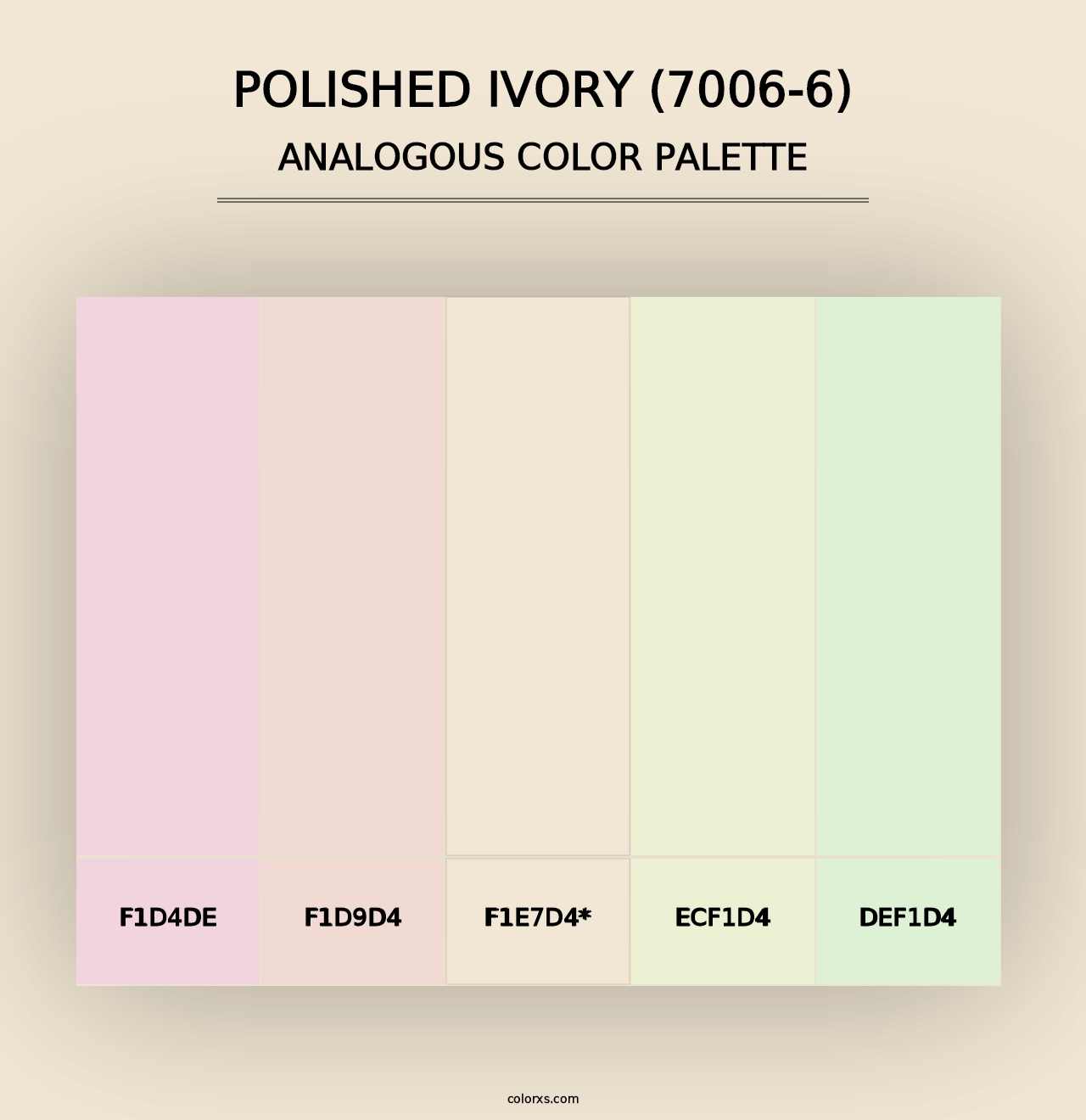 Polished Ivory (7006-6) - Analogous Color Palette