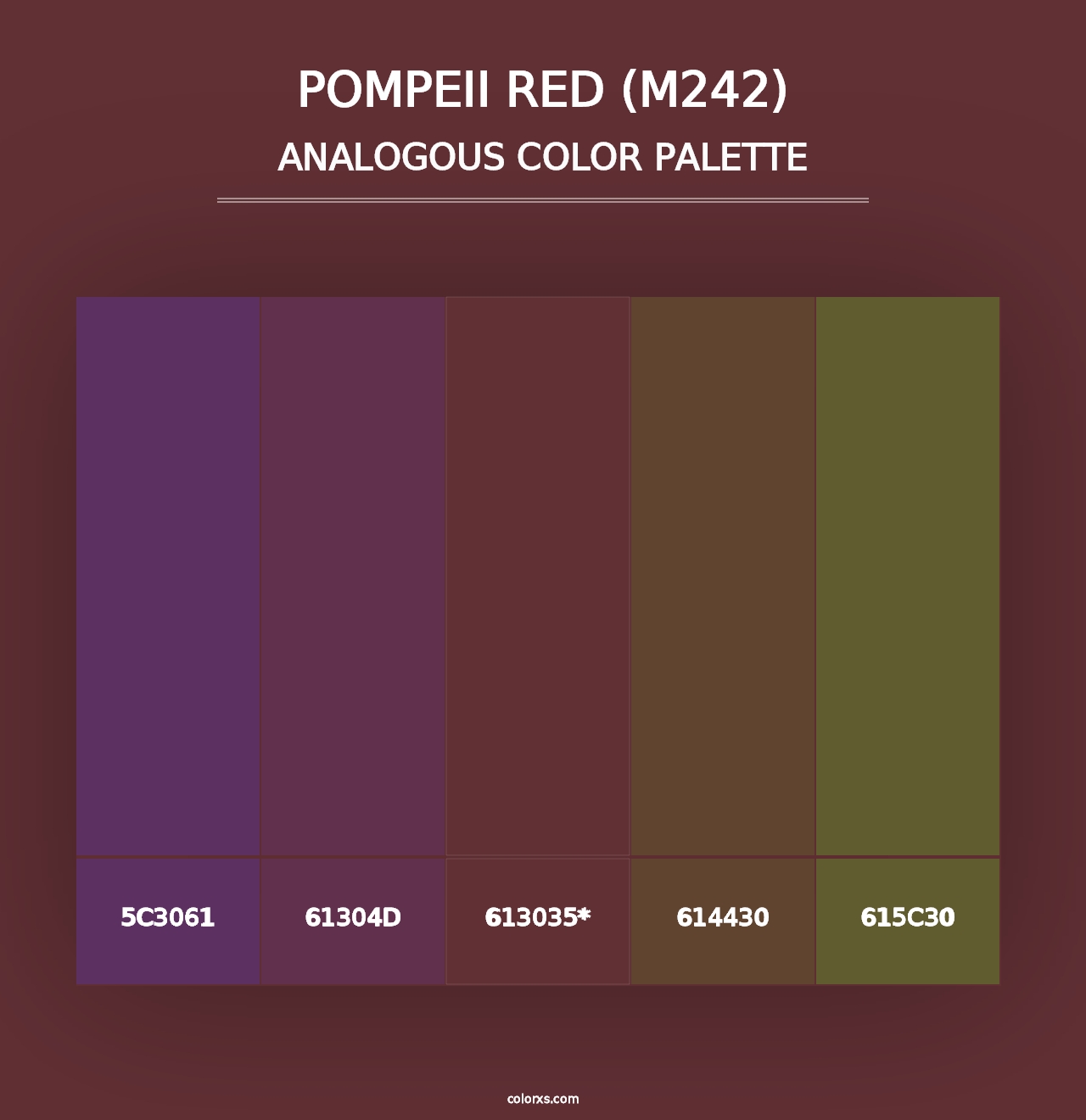 Pompeii Red (M242) - Analogous Color Palette