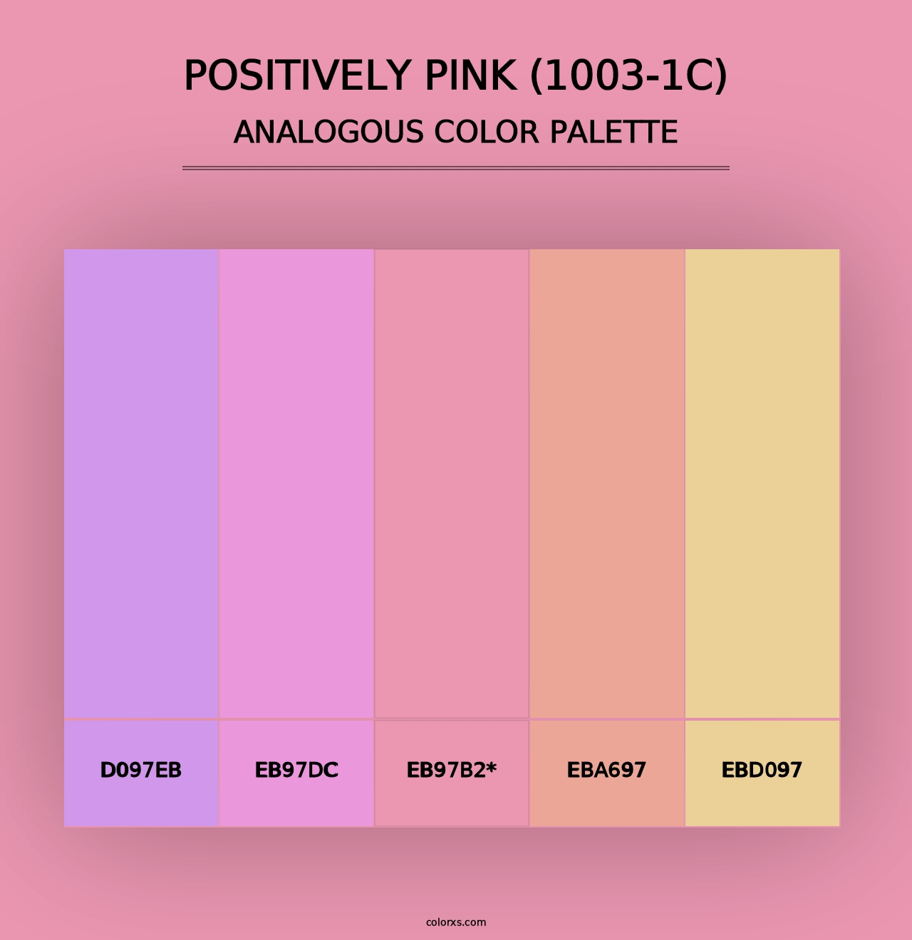 Positively Pink (1003-1C) - Analogous Color Palette