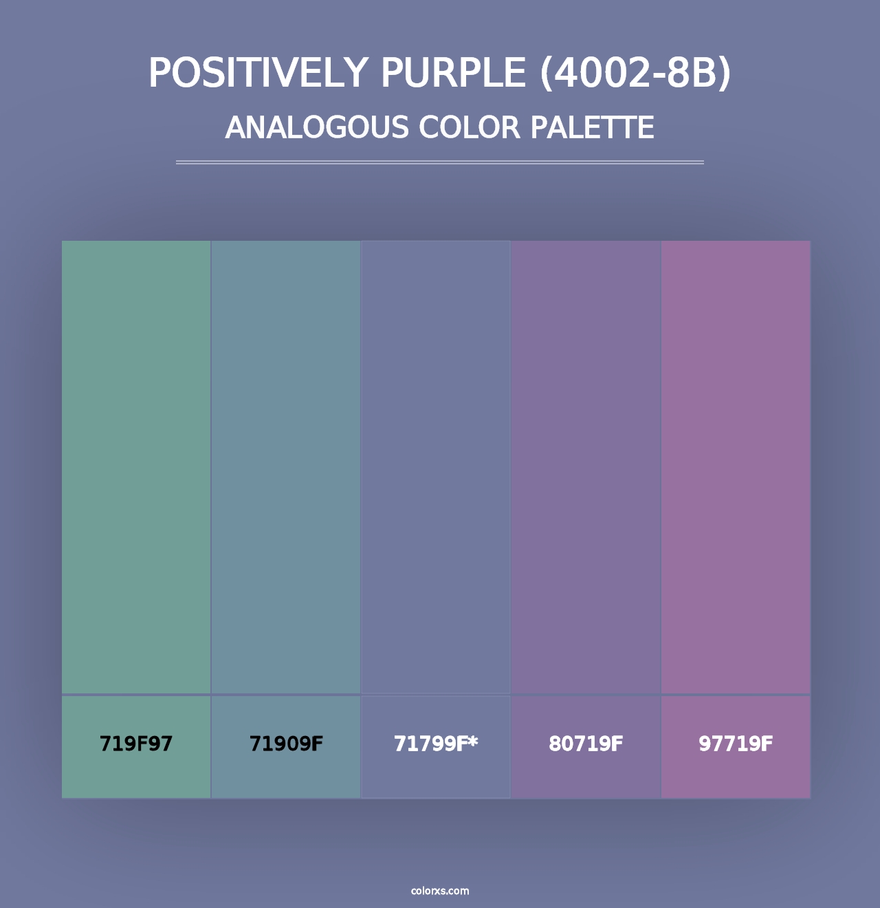 Positively Purple (4002-8B) - Analogous Color Palette