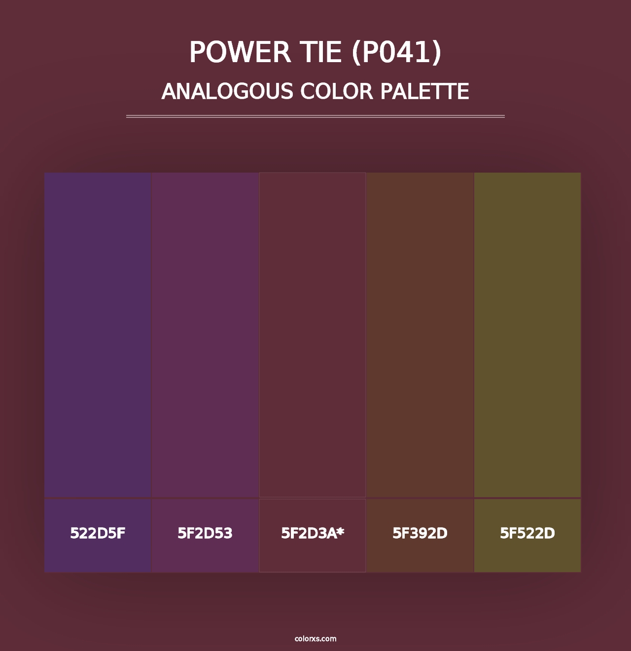 Power Tie (P041) - Analogous Color Palette