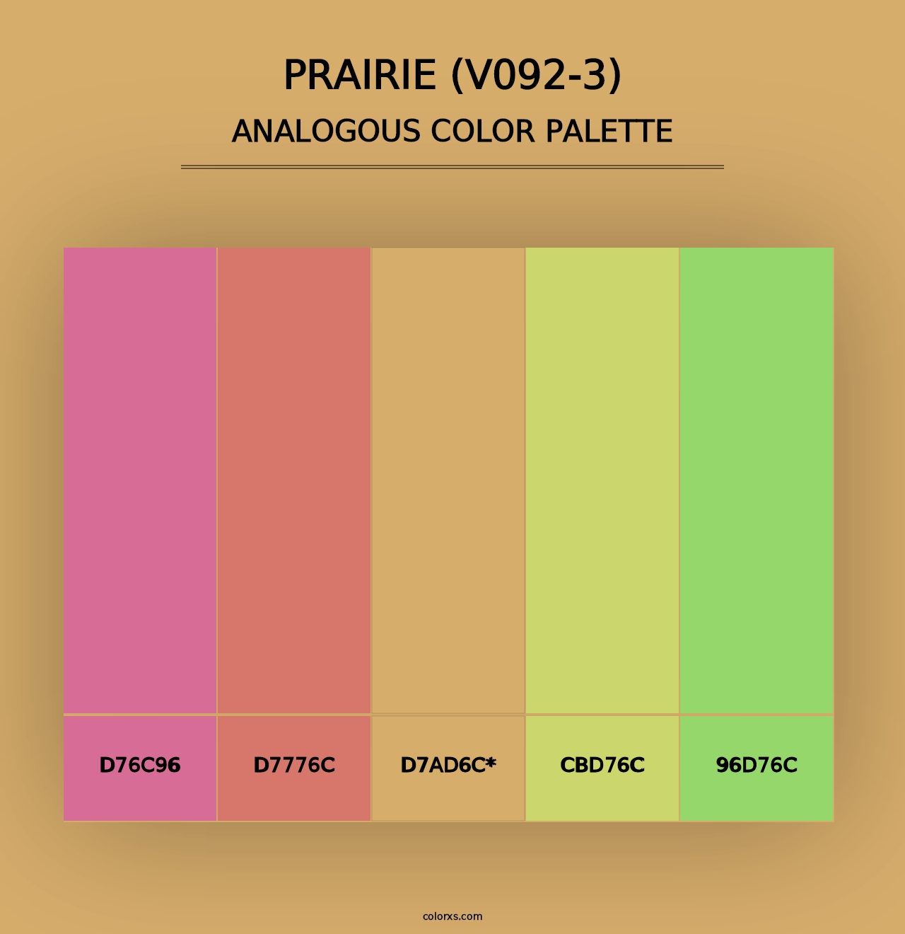 Prairie (V092-3) - Analogous Color Palette