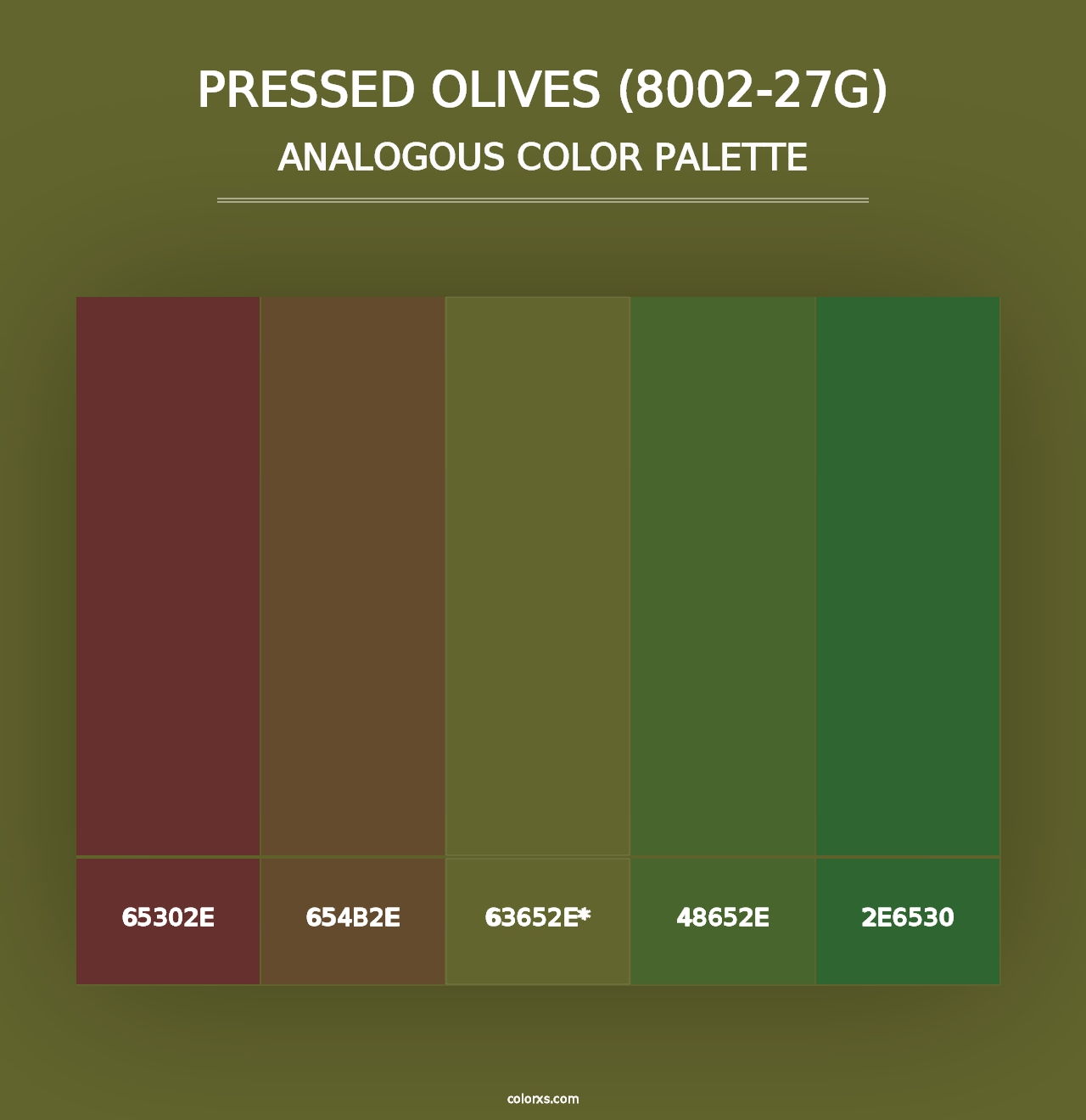 Pressed Olives (8002-27G) - Analogous Color Palette