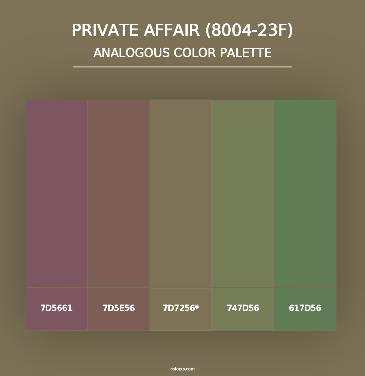 Private Affair (8004-23F) - Analogous Color Palette