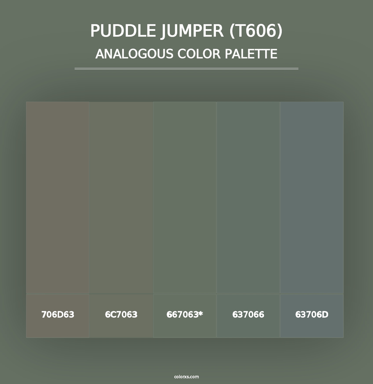 Puddle Jumper (T606) - Analogous Color Palette