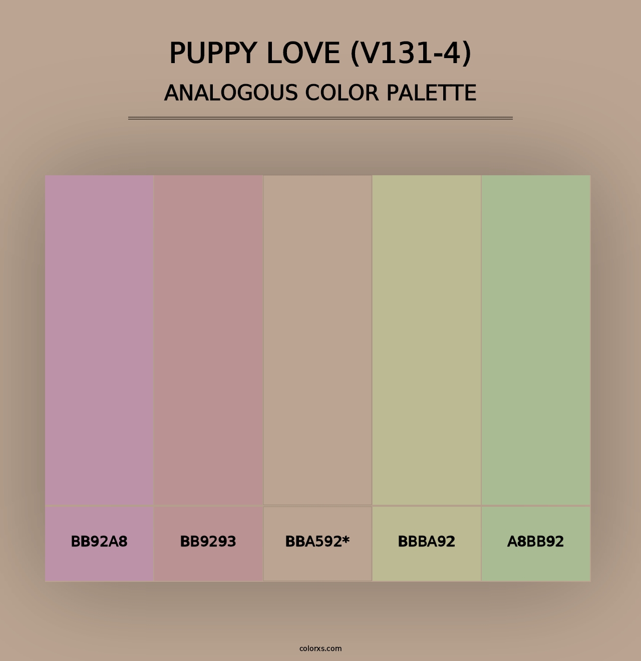 Puppy Love (V131-4) - Analogous Color Palette