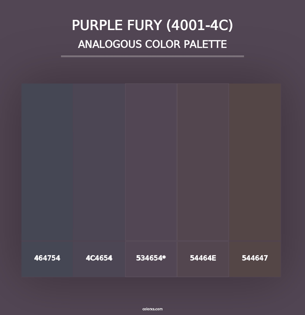 Purple Fury (4001-4C) - Analogous Color Palette