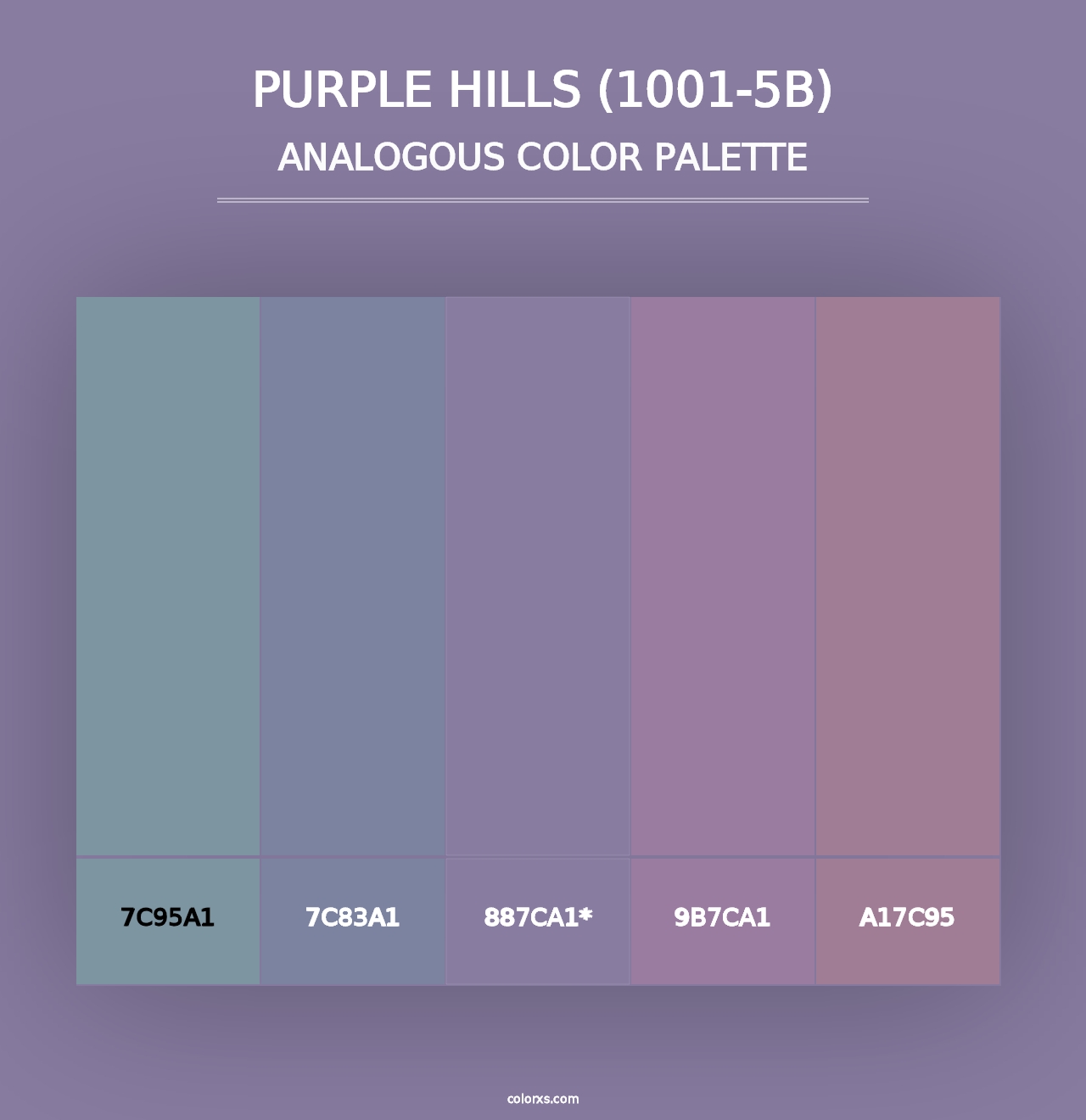 Purple Hills (1001-5B) - Analogous Color Palette