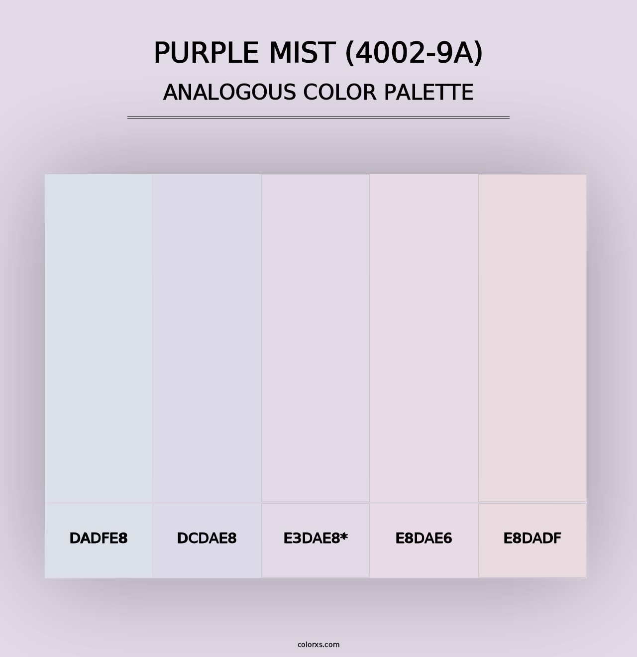 Purple Mist (4002-9A) - Analogous Color Palette