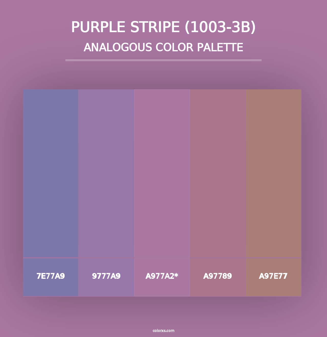 Purple Stripe (1003-3B) - Analogous Color Palette