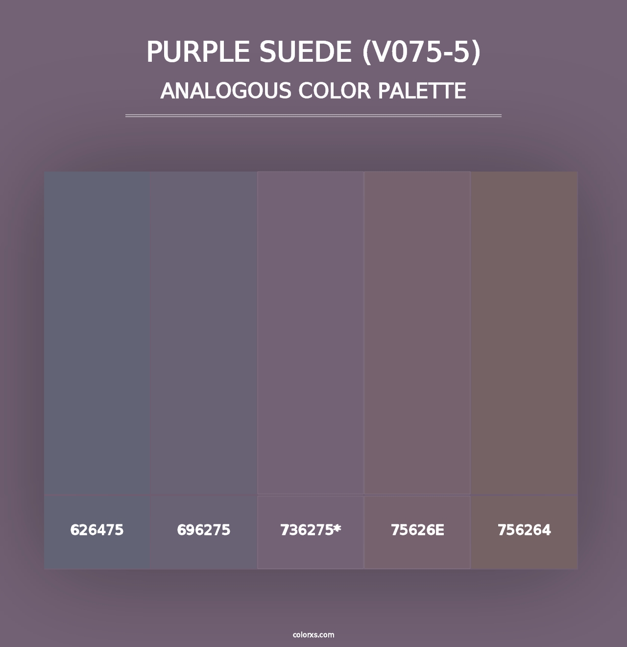 Purple Suede (V075-5) - Analogous Color Palette