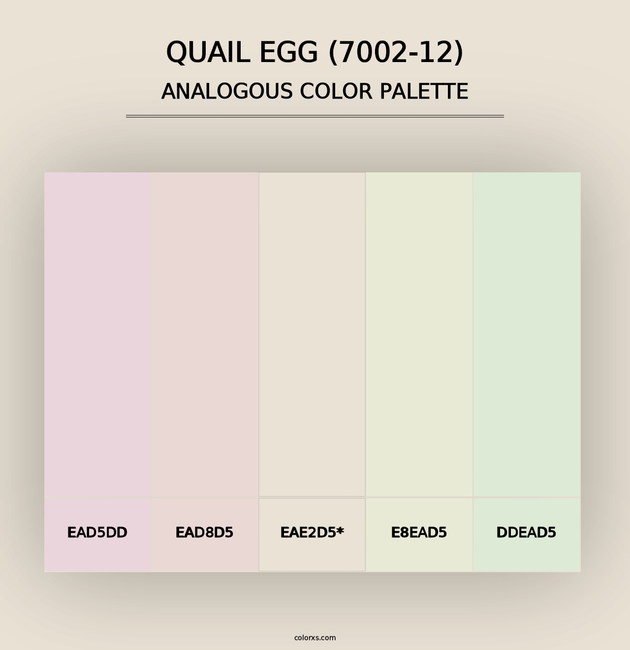 Quail Egg (7002-12) - Analogous Color Palette