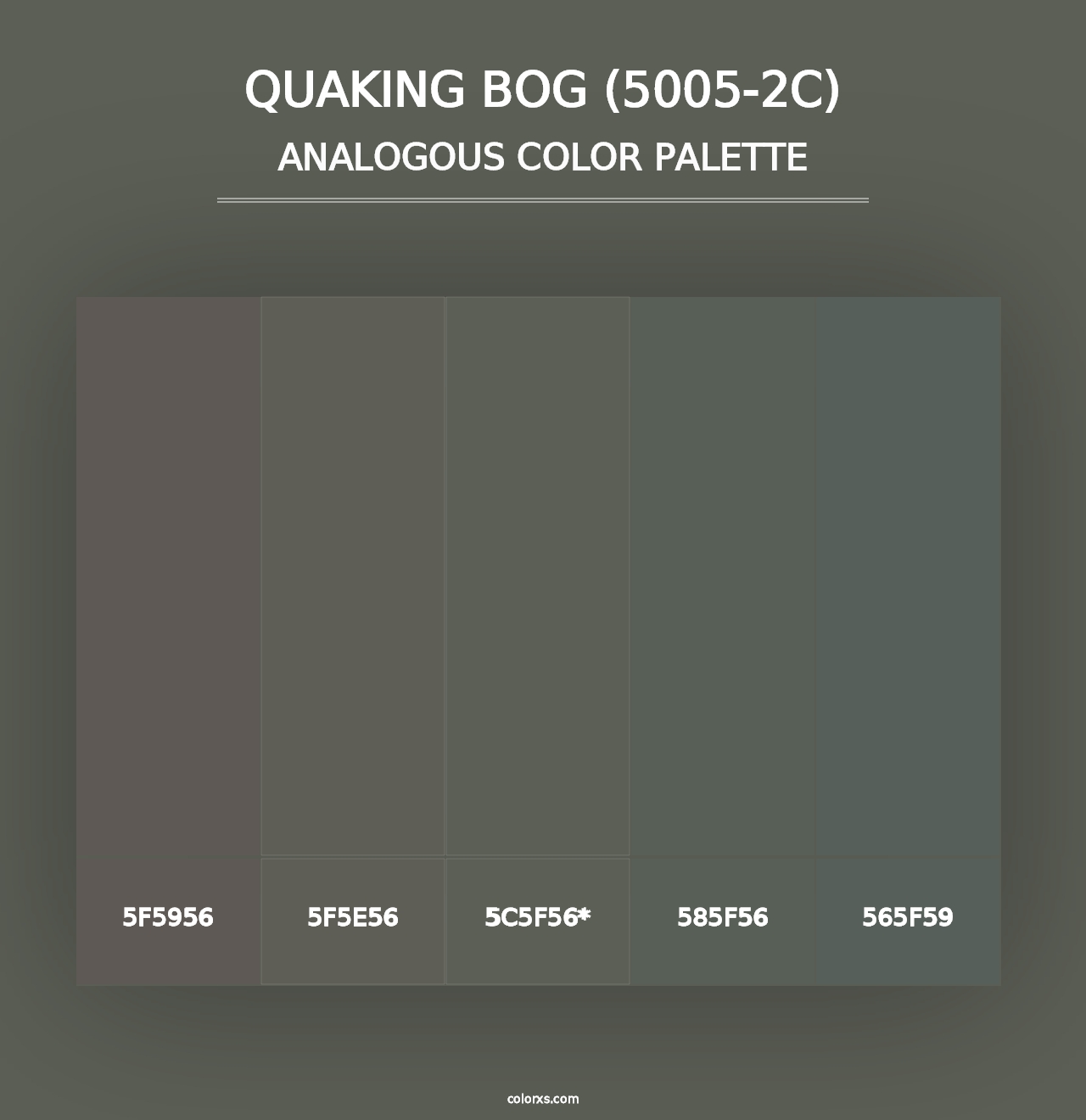 Quaking Bog (5005-2C) - Analogous Color Palette