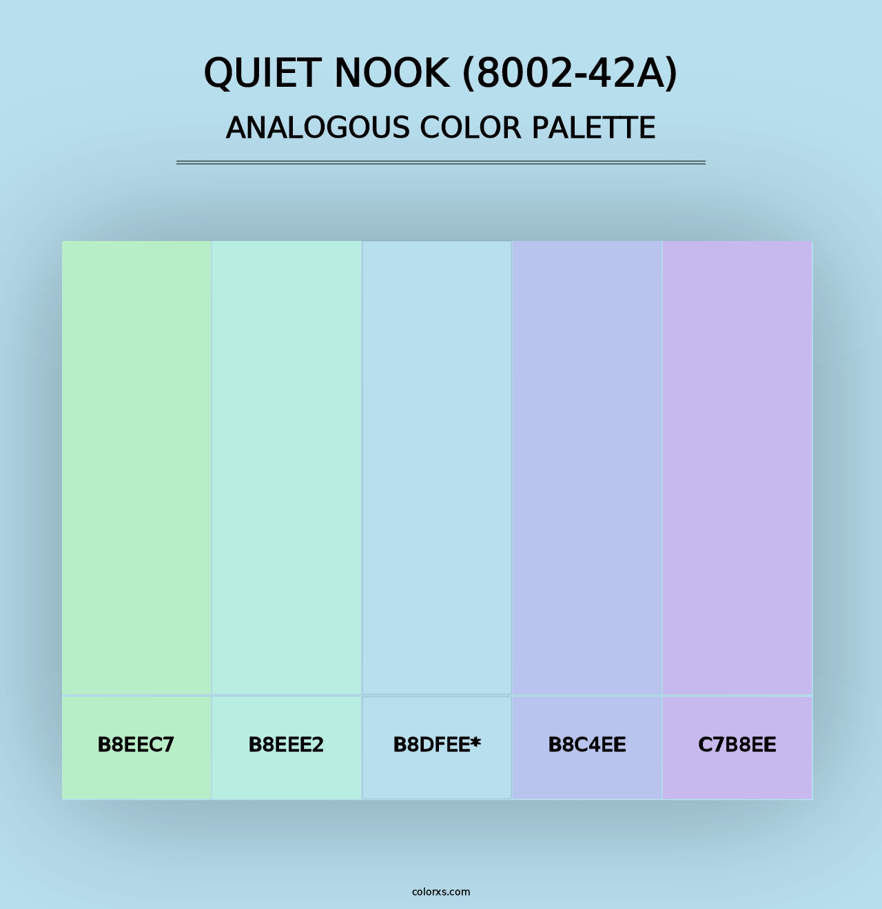 Quiet Nook (8002-42A) - Analogous Color Palette