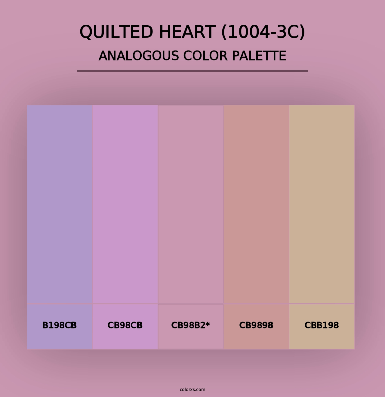 Quilted Heart (1004-3C) - Analogous Color Palette