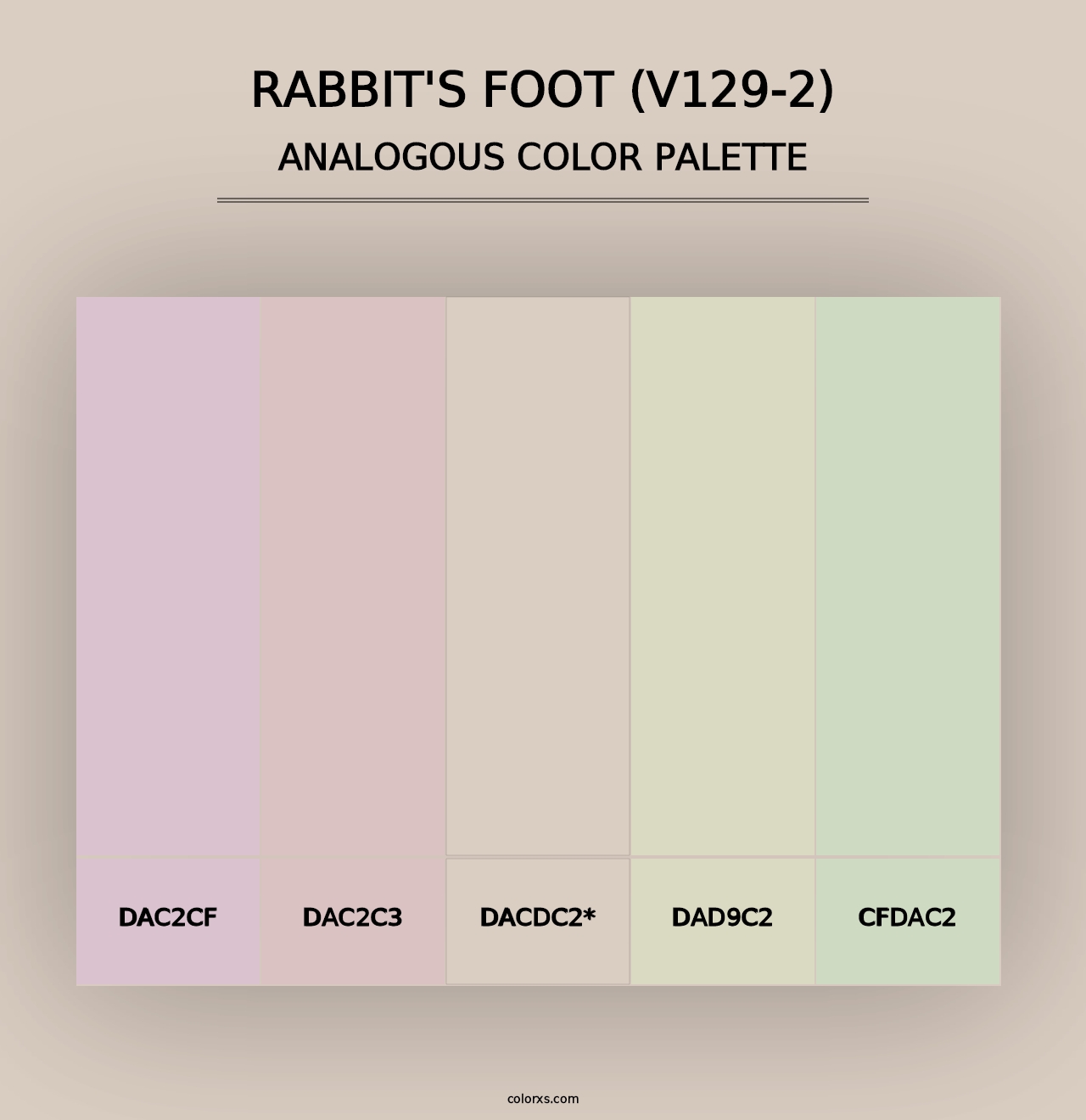 Rabbit's Foot (V129-2) - Analogous Color Palette