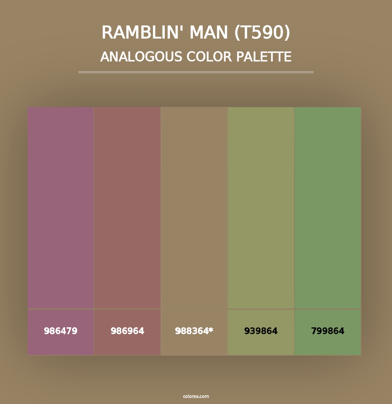 Ramblin' Man (T590) - Analogous Color Palette