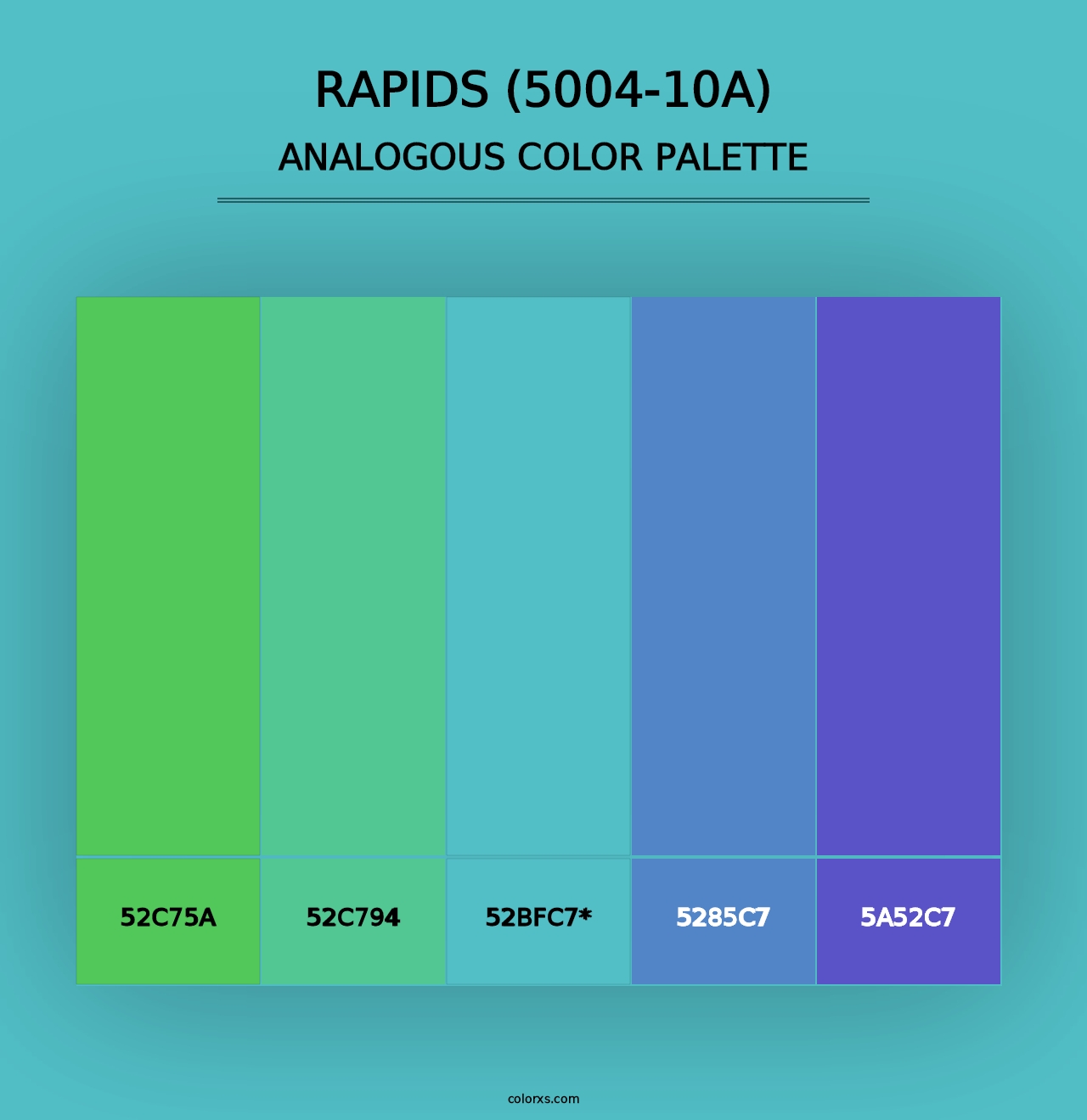 Rapids (5004-10A) - Analogous Color Palette