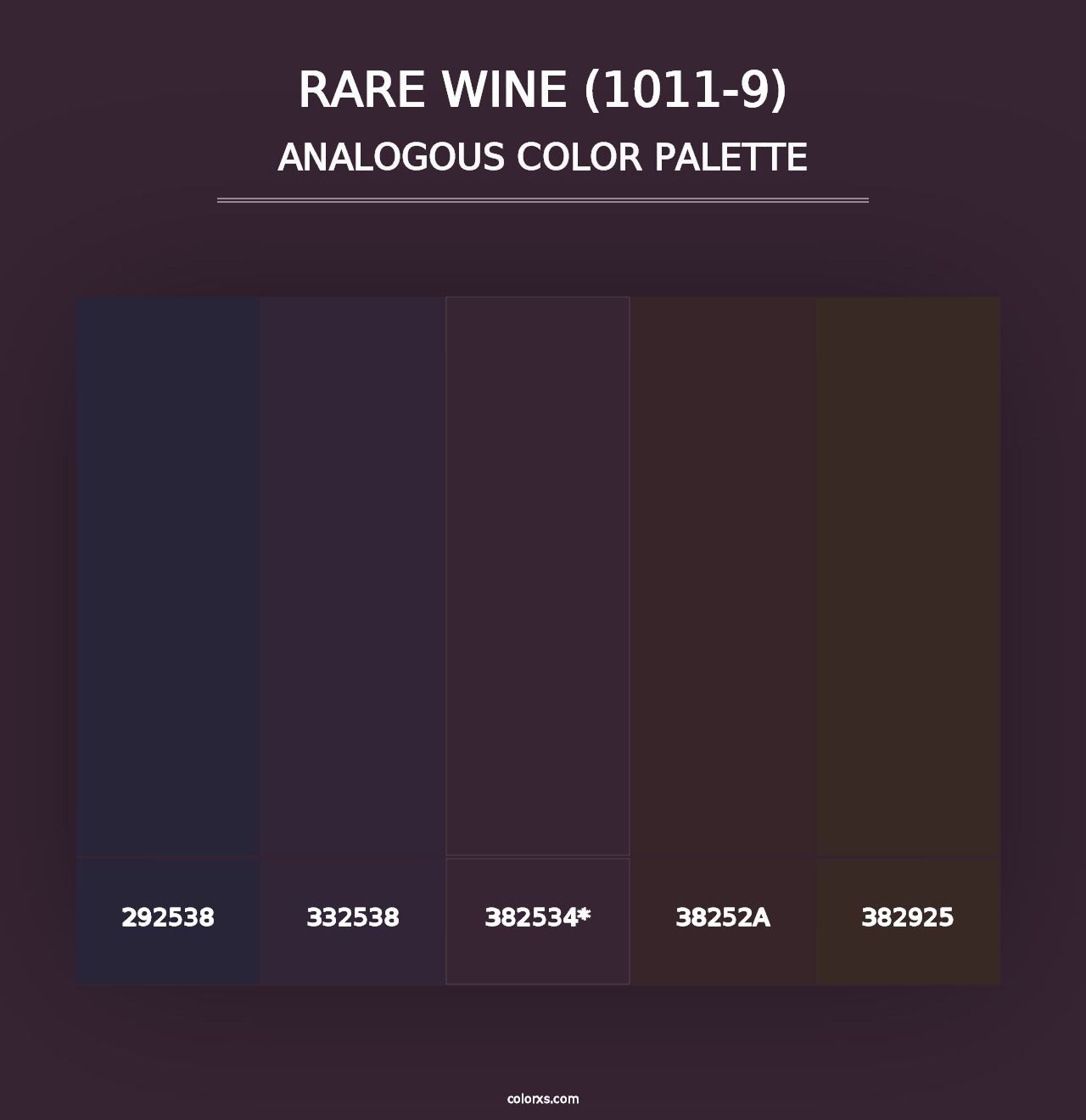 Rare Wine (1011-9) - Analogous Color Palette