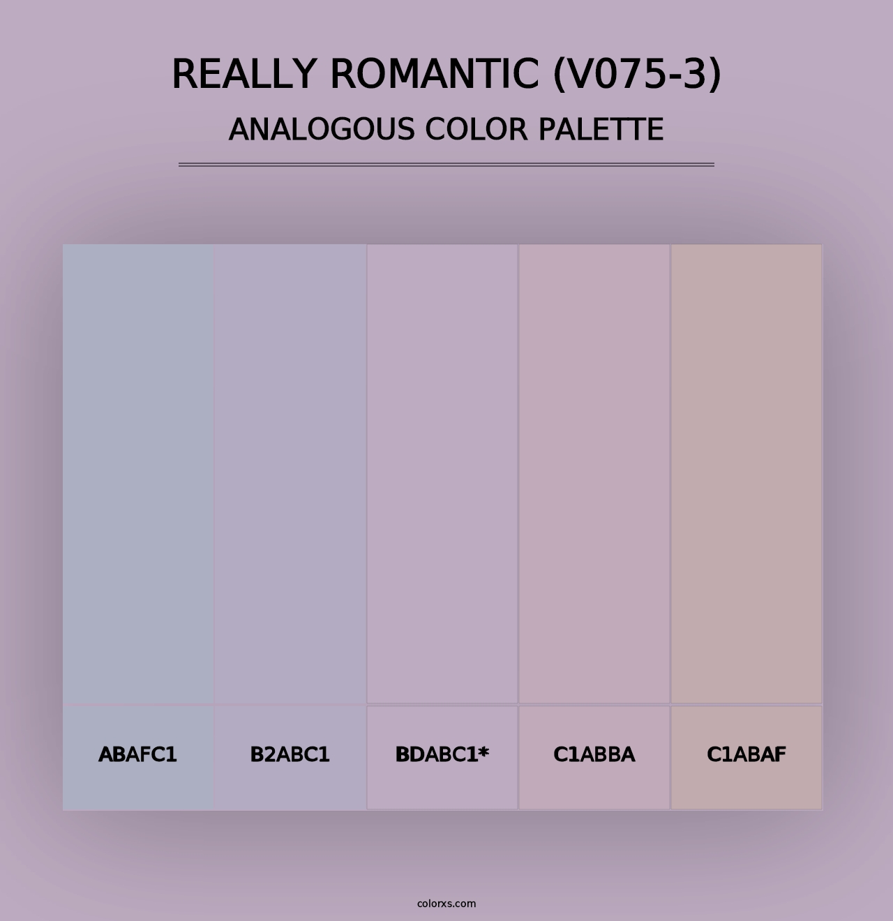 Really Romantic (V075-3) - Analogous Color Palette