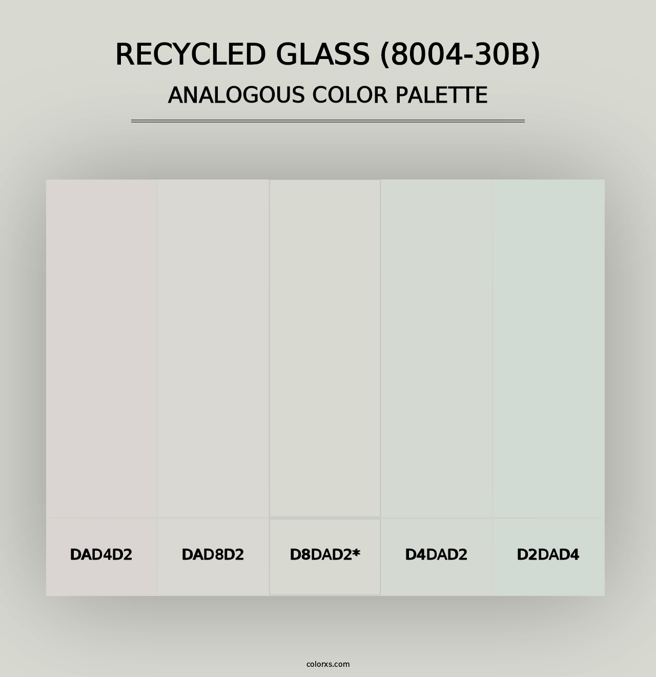 Recycled Glass (8004-30B) - Analogous Color Palette