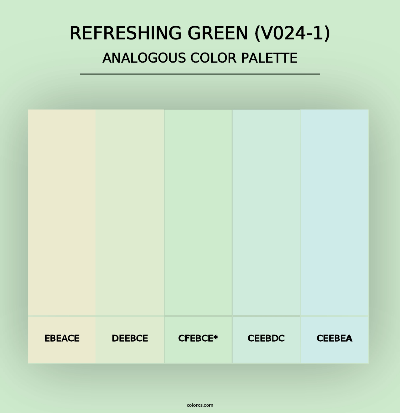 Refreshing Green (V024-1) - Analogous Color Palette