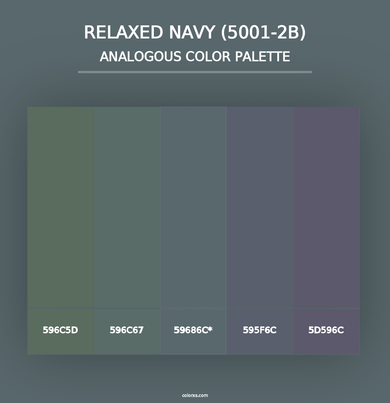 Relaxed Navy (5001-2B) - Analogous Color Palette