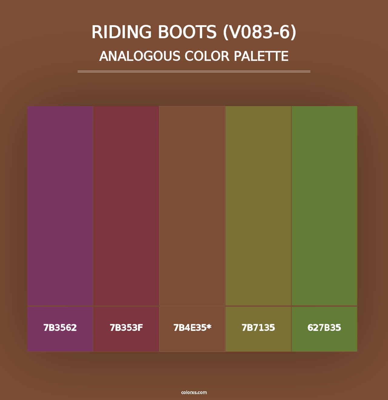 Riding Boots (V083-6) - Analogous Color Palette