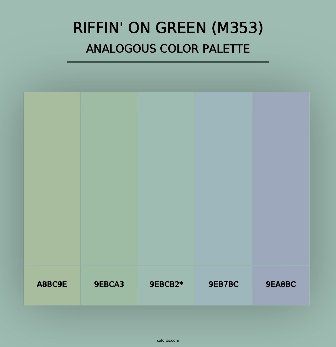 Riffin' on Green (M353) - Analogous Color Palette