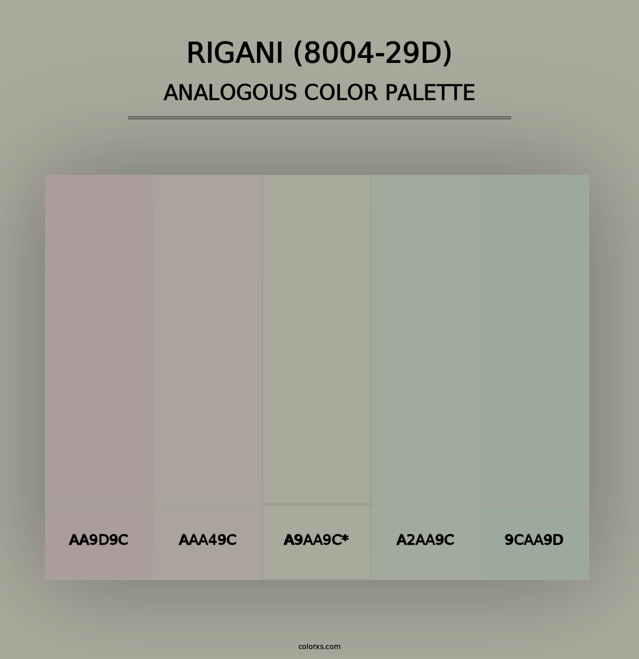 Rigani (8004-29D) - Analogous Color Palette