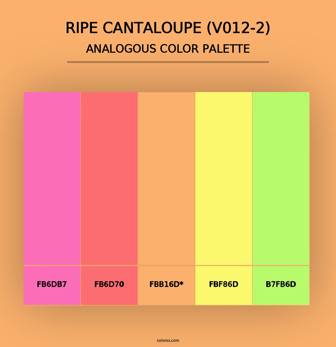 Ripe Cantaloupe (V012-2) - Analogous Color Palette