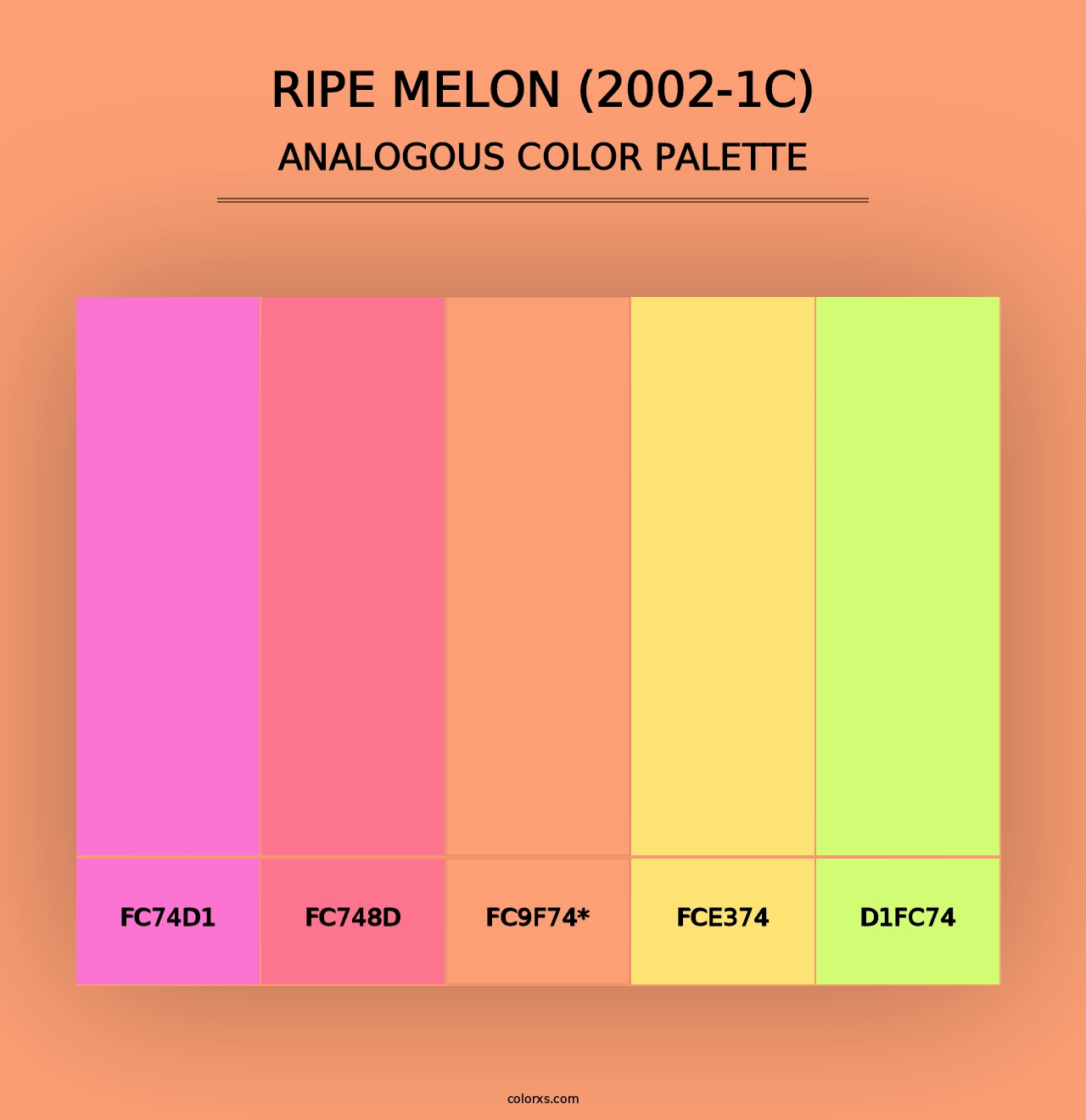 Ripe Melon (2002-1C) - Analogous Color Palette