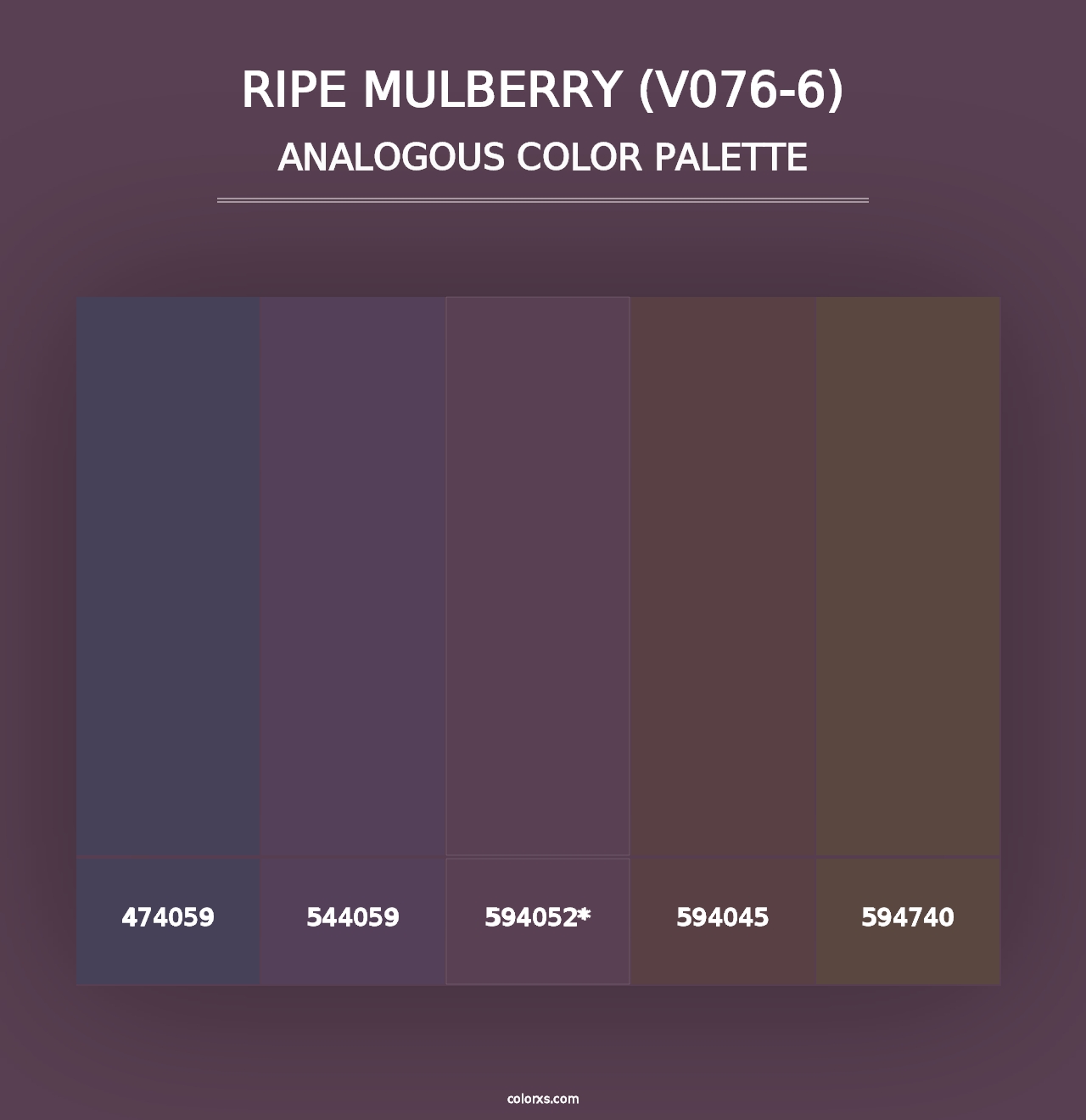 Ripe Mulberry (V076-6) - Analogous Color Palette