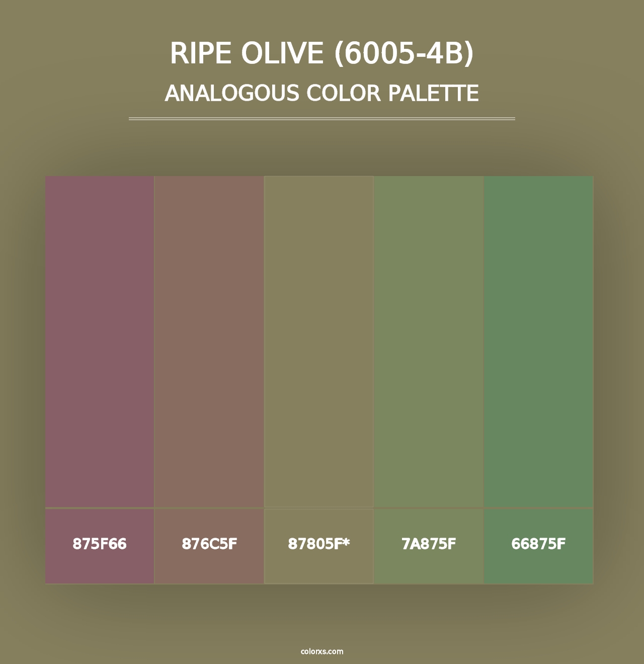 Ripe Olive (6005-4B) - Analogous Color Palette