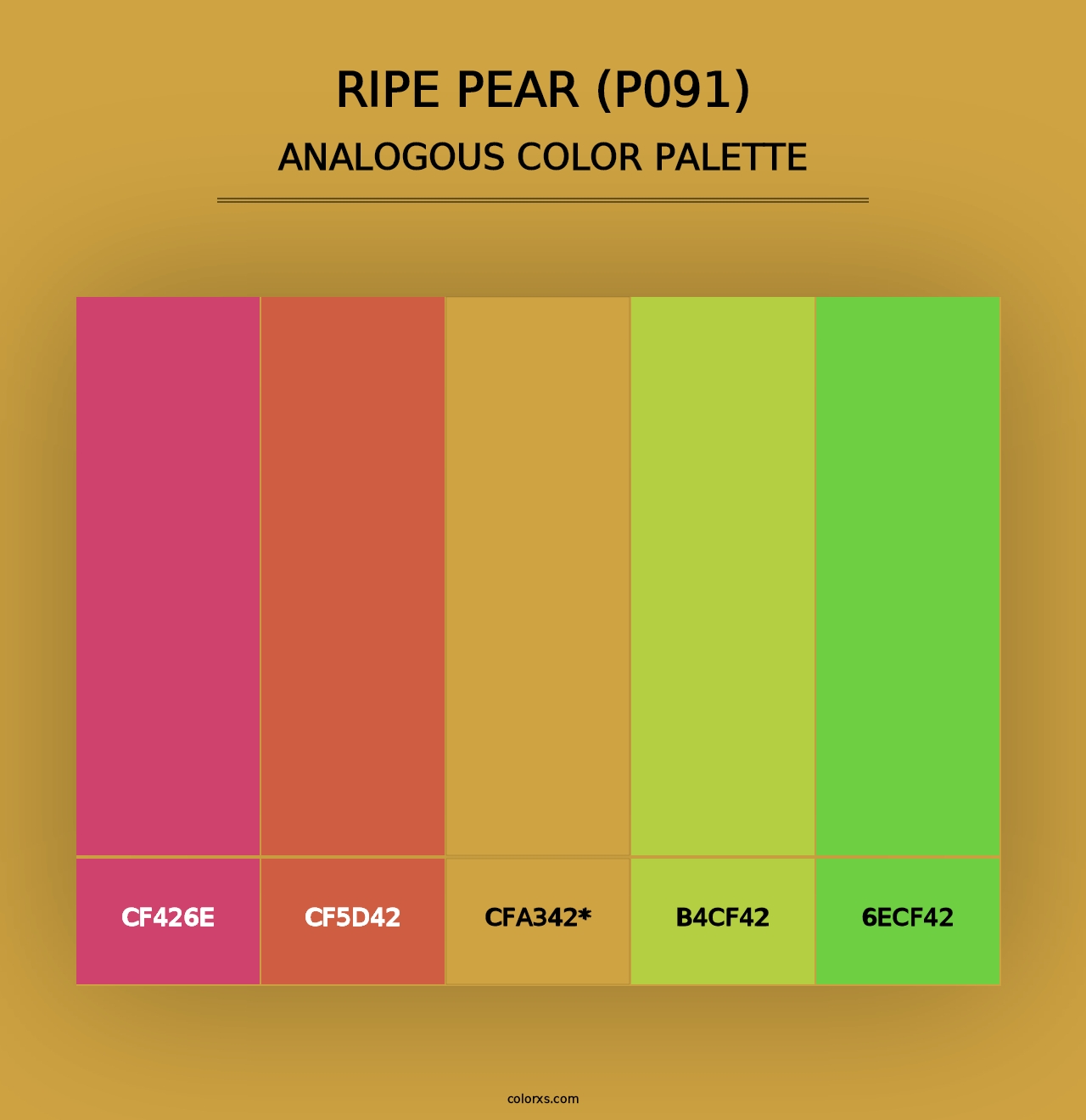 Ripe Pear (P091) - Analogous Color Palette