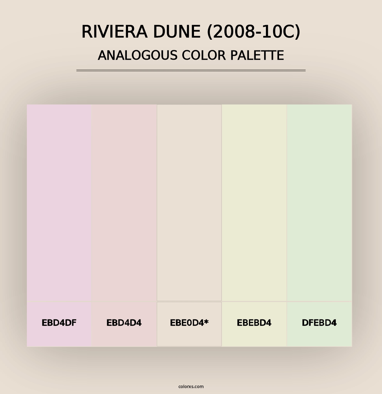 Riviera Dune (2008-10C) - Analogous Color Palette