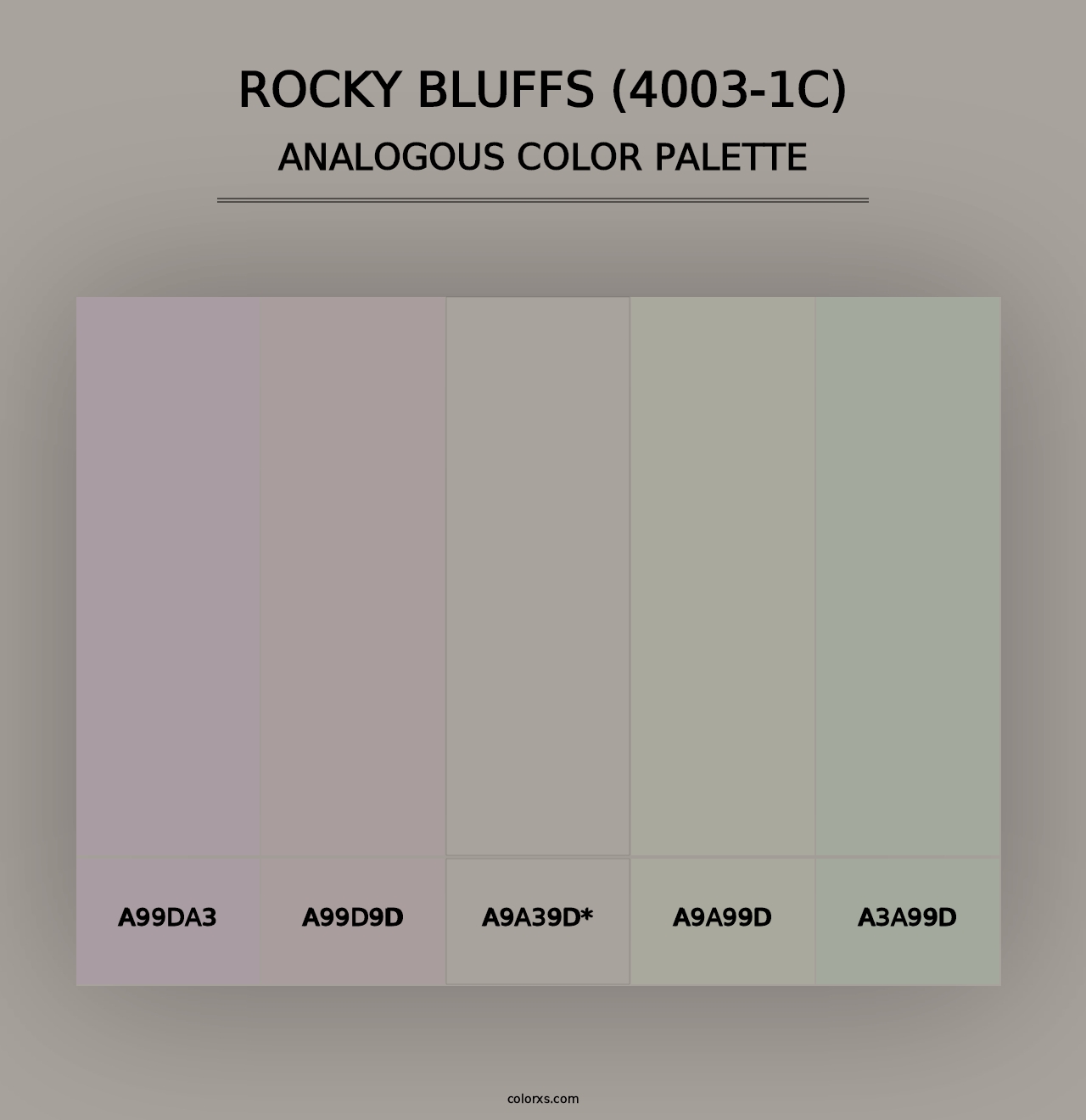 Rocky Bluffs (4003-1C) - Analogous Color Palette