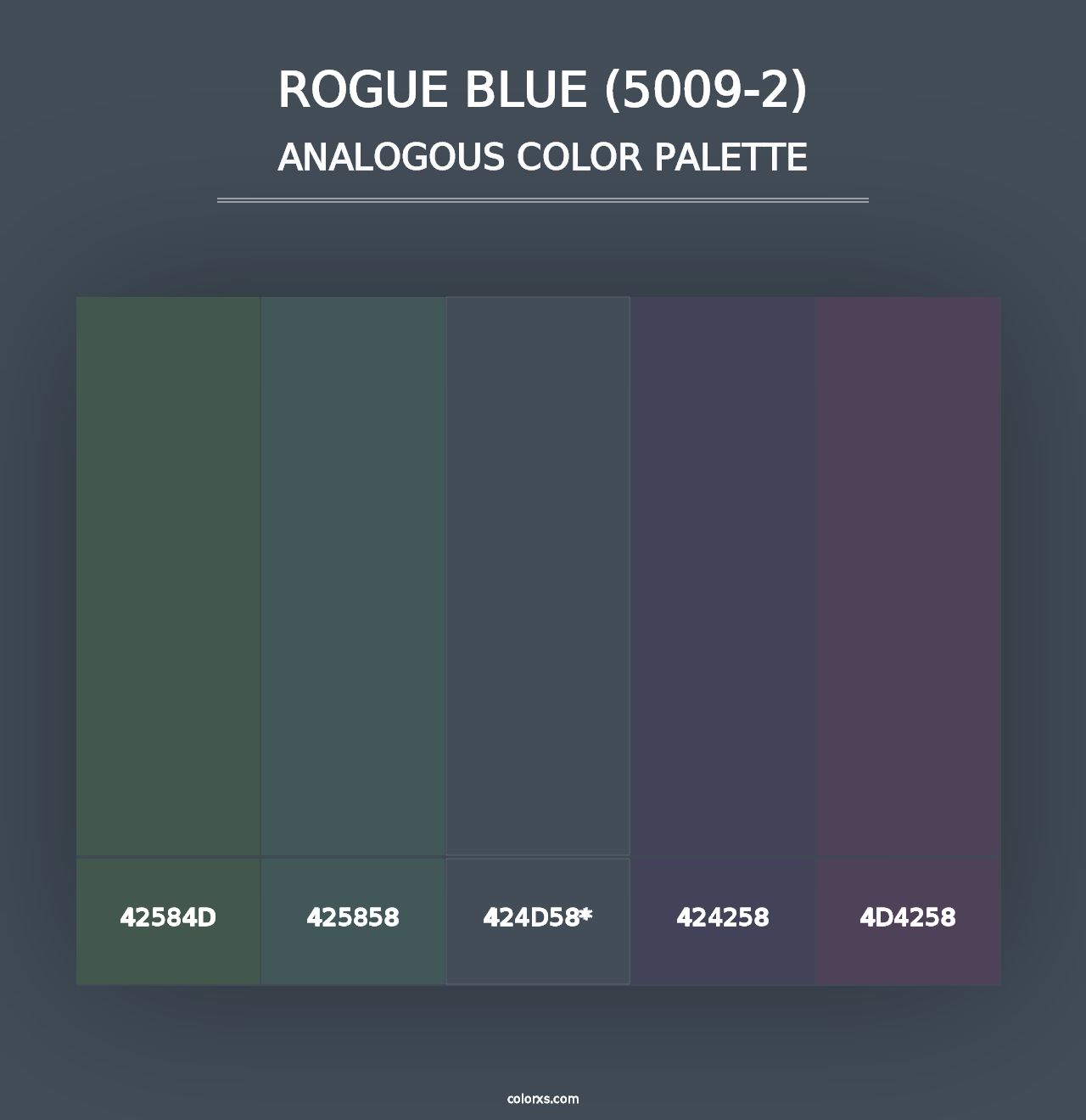 Rogue Blue (5009-2) - Analogous Color Palette