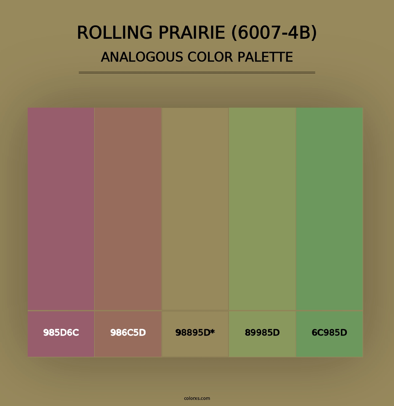 Rolling Prairie (6007-4B) - Analogous Color Palette