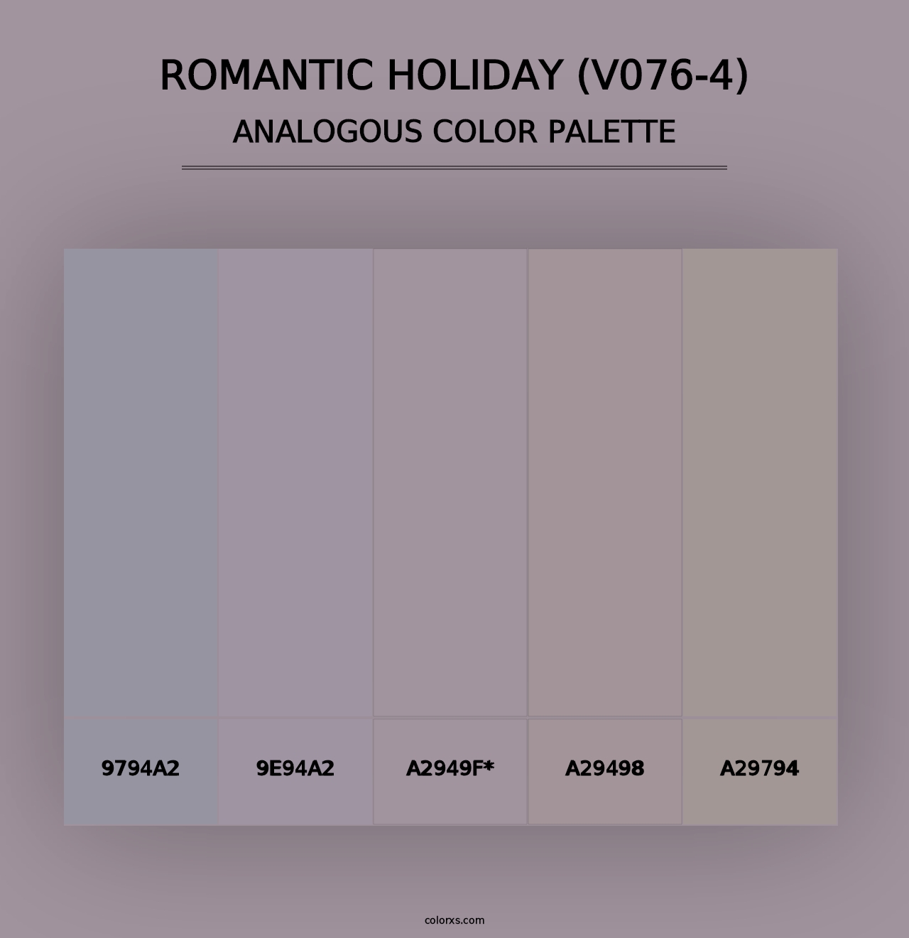 Romantic Holiday (V076-4) - Analogous Color Palette