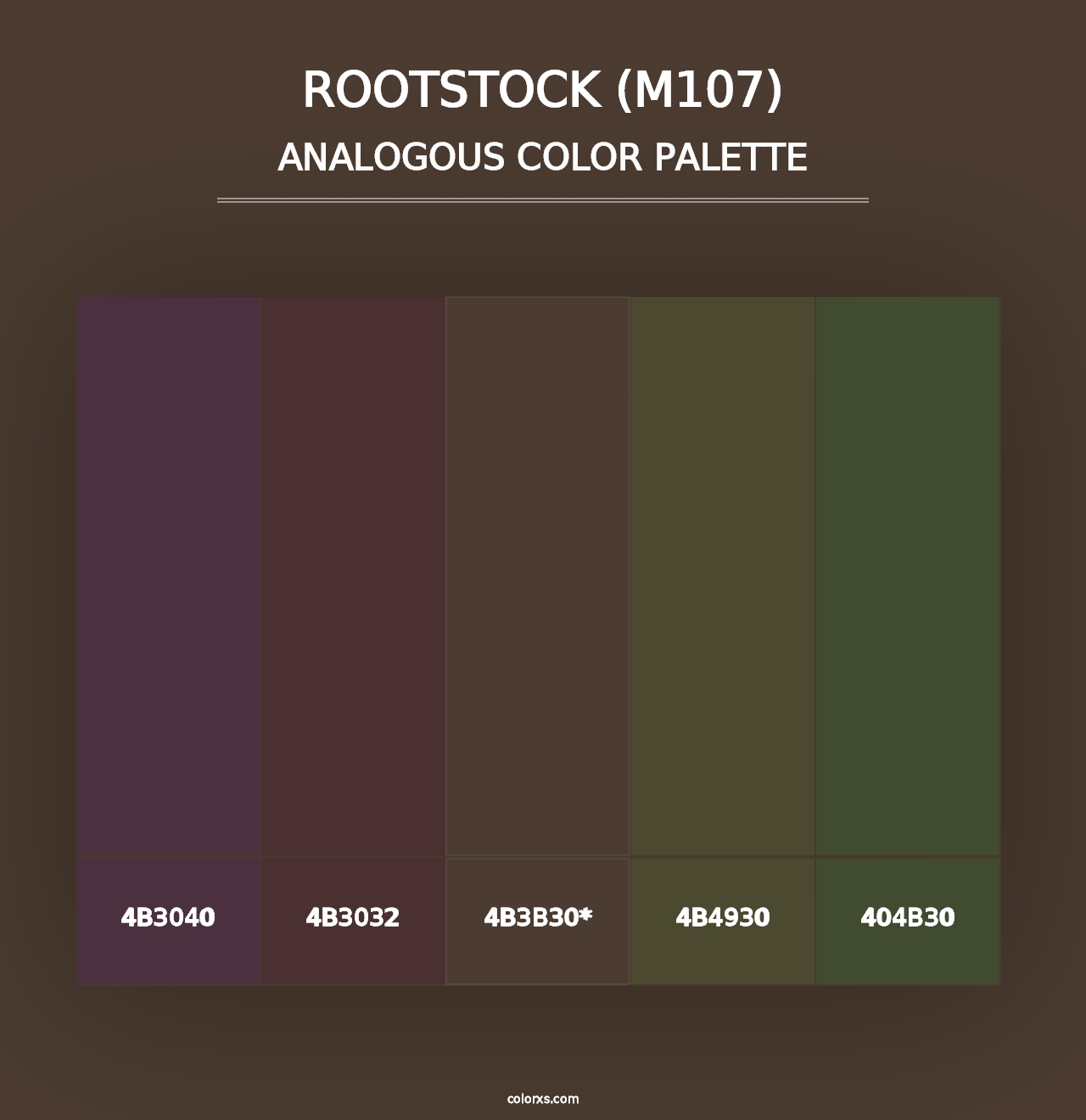 Rootstock (M107) - Analogous Color Palette