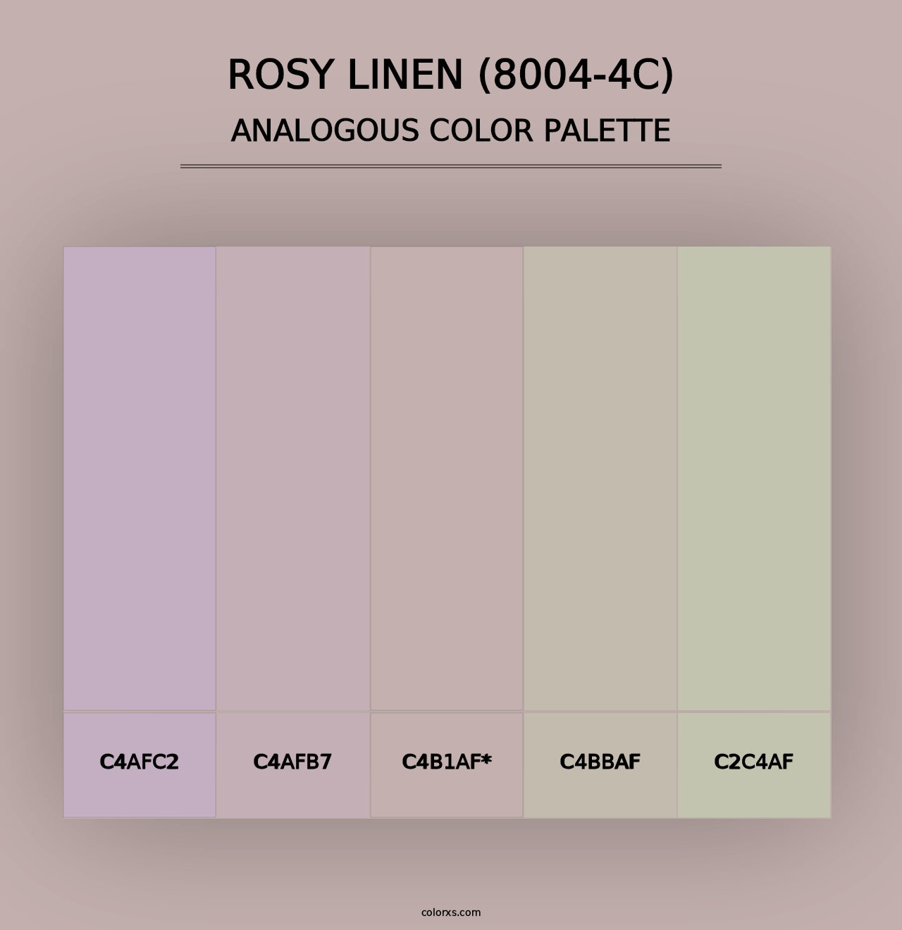 Rosy Linen (8004-4C) - Analogous Color Palette